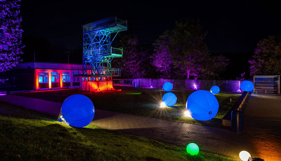 Lichtinstallation Event