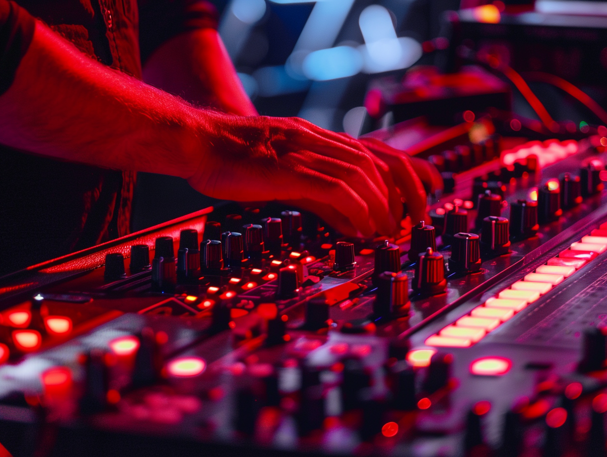 Lichttechniker an der Arbeit – Event Lenze